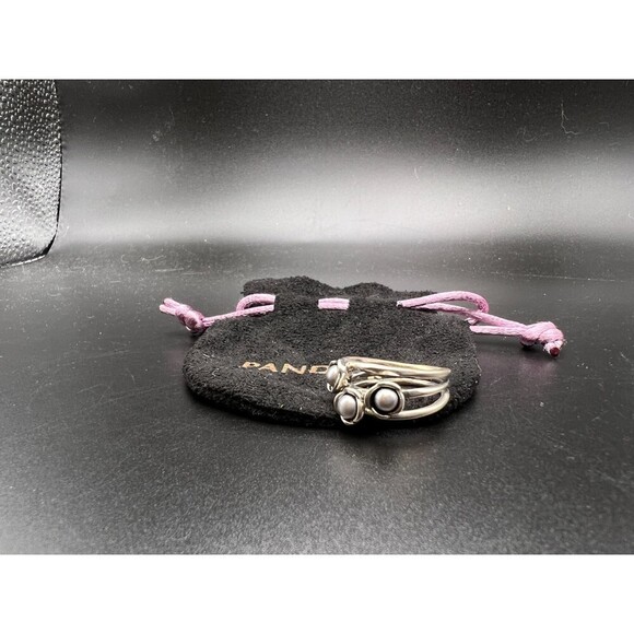 Pandora Freshwater Pearl and Sterling Silver Ring - Picture 3 of 6